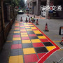 上海欣路恒积大厦停车位道路划线施工现场