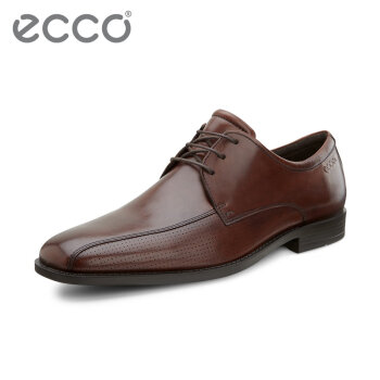 ECCO爱步男士皮鞋休闲正装系带尖头男鞋爱丁堡641544 棕色01014 41 ECCO 