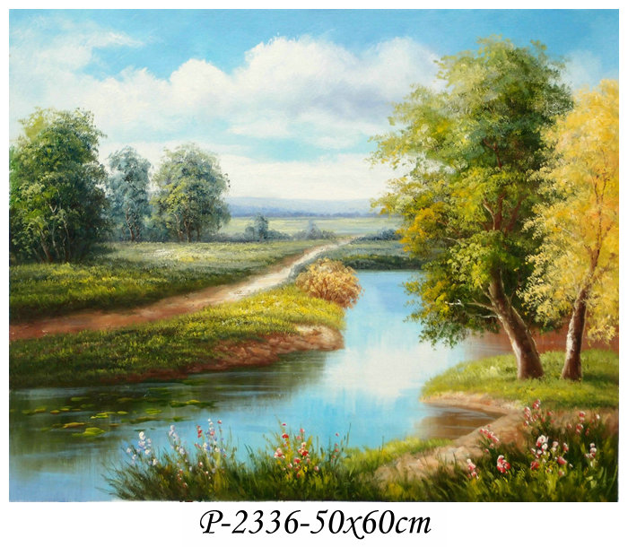 xw0100-p-2336-横幅手绘欧式风景油画风景横50*60手绘