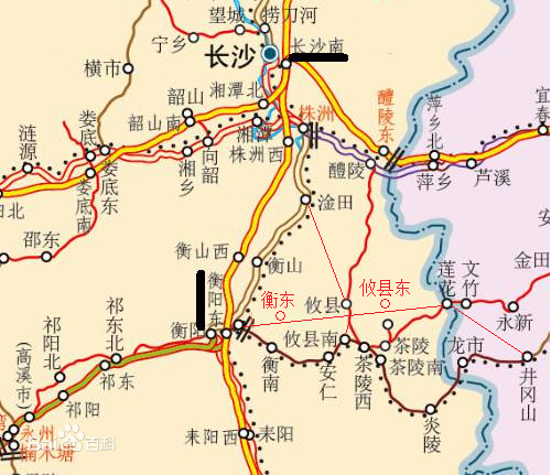 衡福高铁方案 - 龙湖生态旅游 - 新龙湖、新攸州-湖南株洲市攸县桐坝水电站