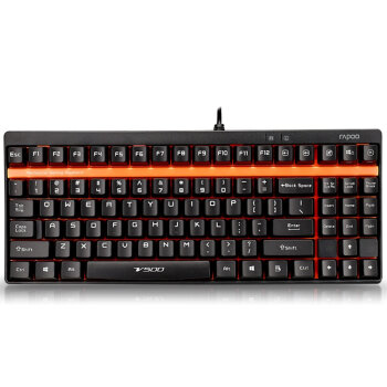 雷柏(rapoo)v500 机械游戏键盘 机械黑轴 黑色版