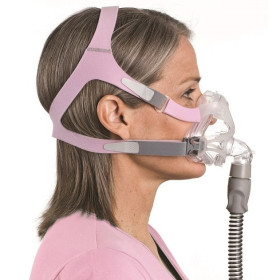 瑞思迈女款quattrofx跨越fx呼吸机口鼻面罩带头带