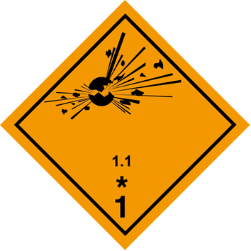 1类9类危险品标签