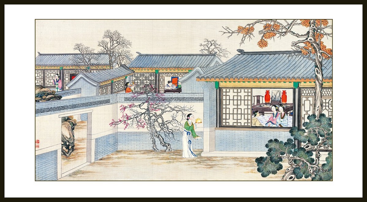 国画装饰画  名家 横 山水人物 24x44 rg0006-mj0170-横幅孙温红楼梦