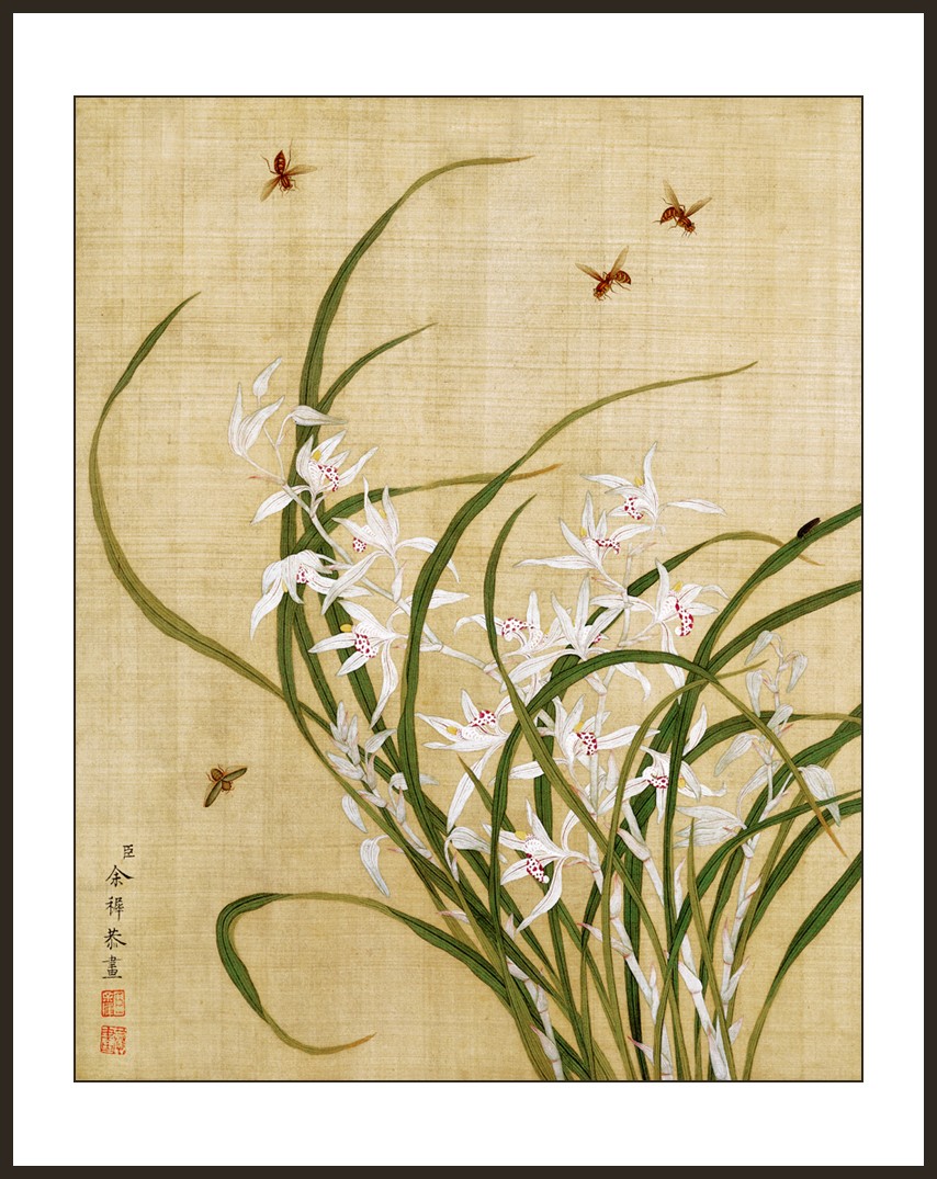 mj1919-竖幅余挚工笔花鸟国画工笔花鸟竖仿名家36*45工笔花鸟竖幅小品