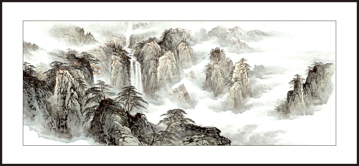 rg0045-130-横幅写意山水国画写意山水小六尺横小六尺山水国画写意